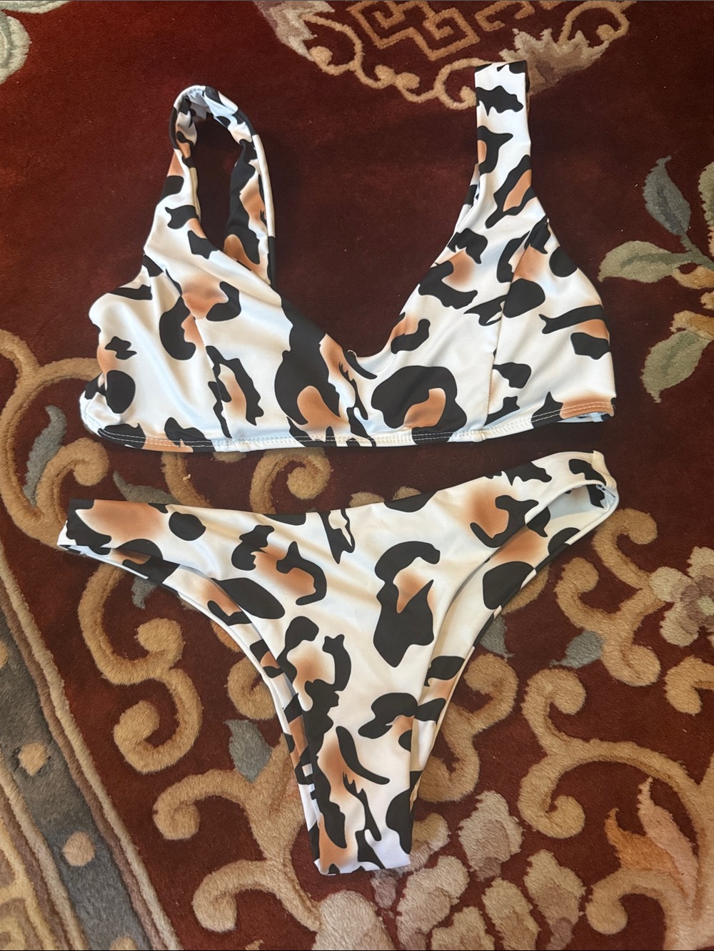 Animal print bikini sz small